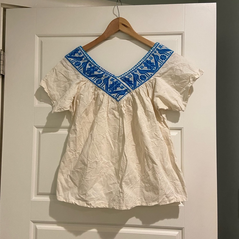 Mexican embroidered top